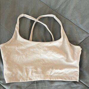 Alphalete Beige Cross-Back Sports Bra
